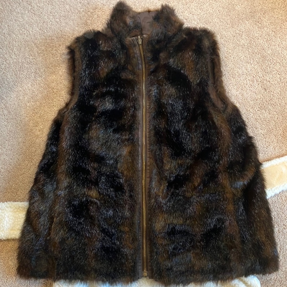 YKK faux fur vest